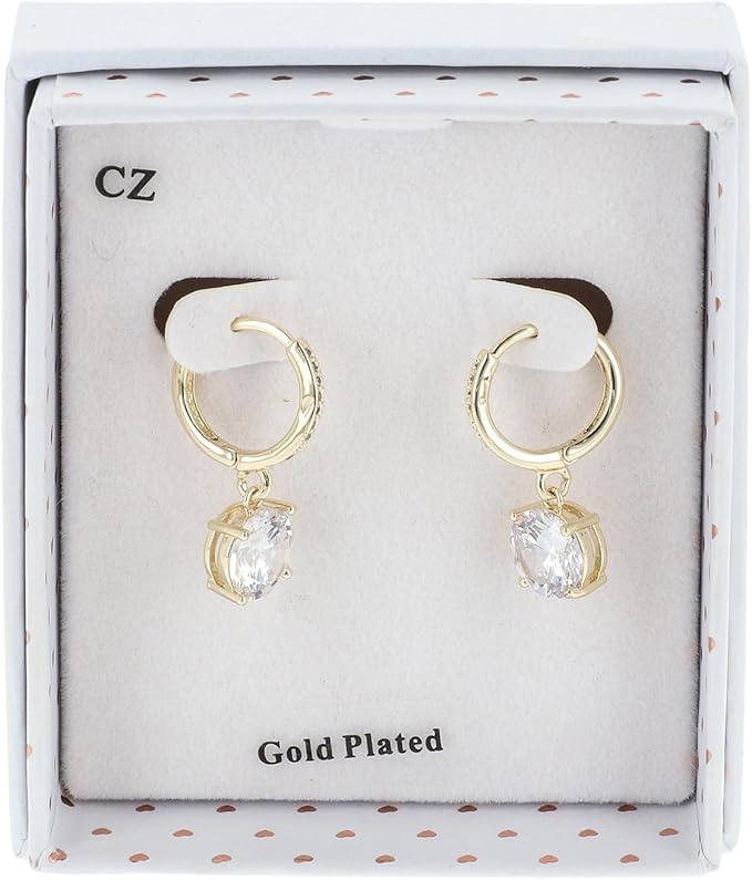 All That Bling Full Sparkle Gold Plated Earrings