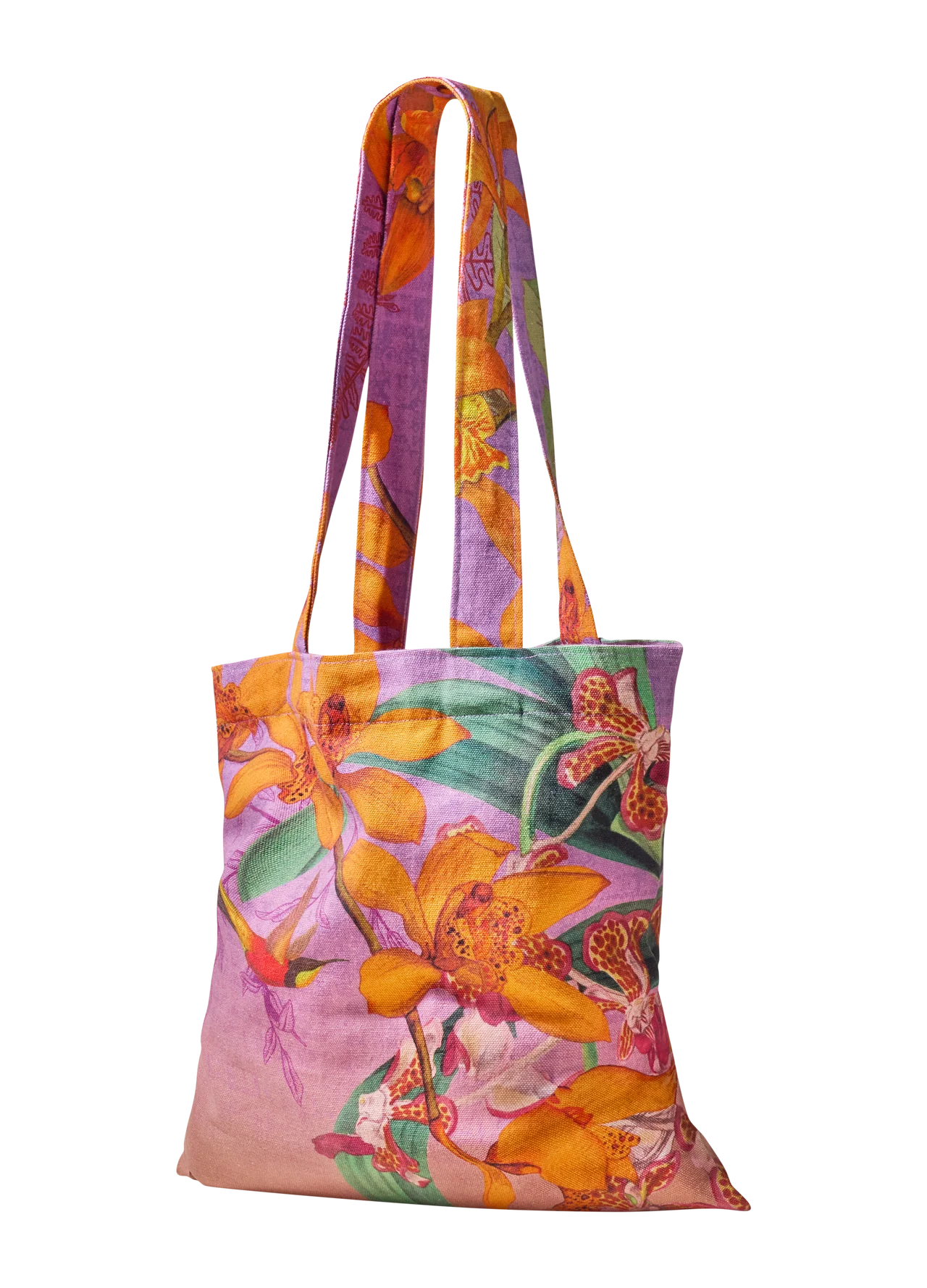Cotton Tote Bag, Botany Bliss Lavender.