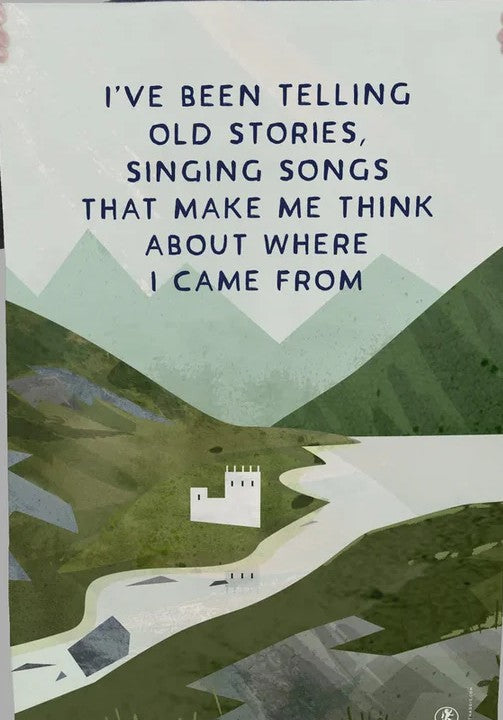 I've Been Telling Old Stories Tea Towel By Eat Haggis