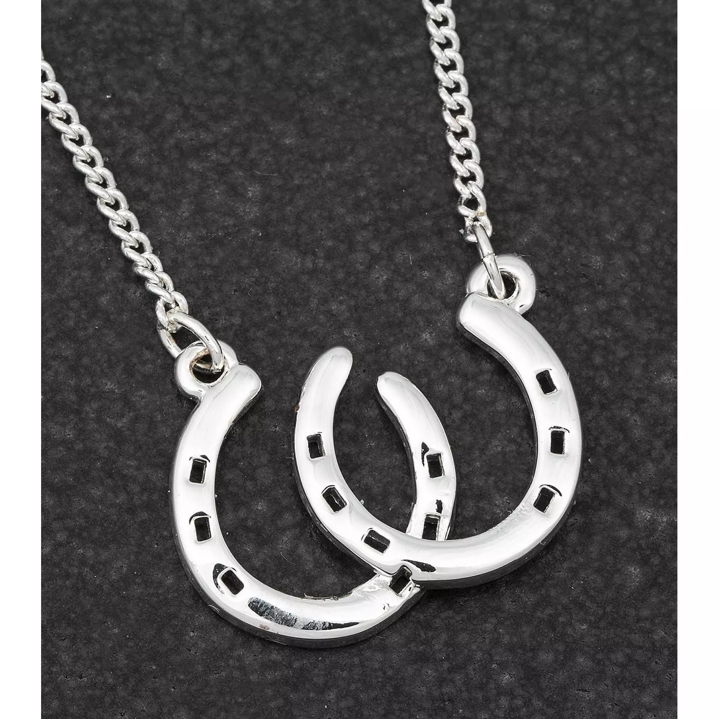 Country Horseshoes Silver Plated Necklace