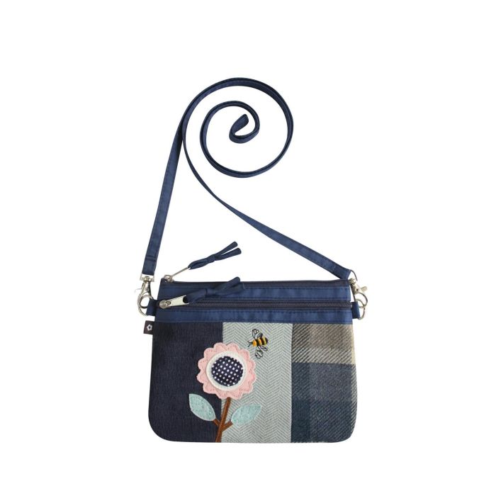Earth Squared Flower Applique Pouch Bag