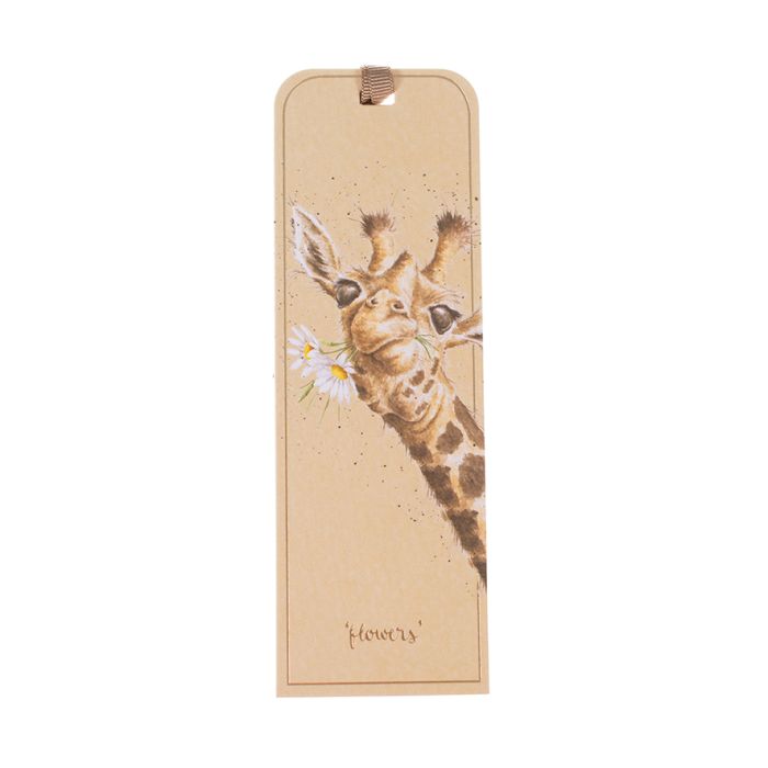 Giraffe Flowers bookmark by Wrendale Designs
