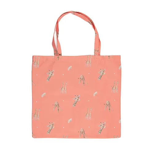 Foldable Shopper Girraffe Flowers by Wrendale Designs