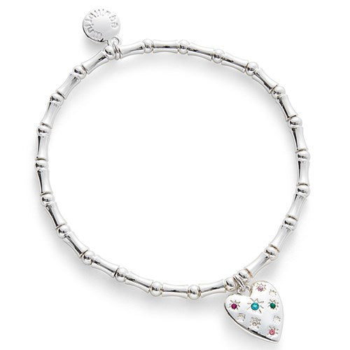 Glam Rox Starburst Silver Plated Bracelet