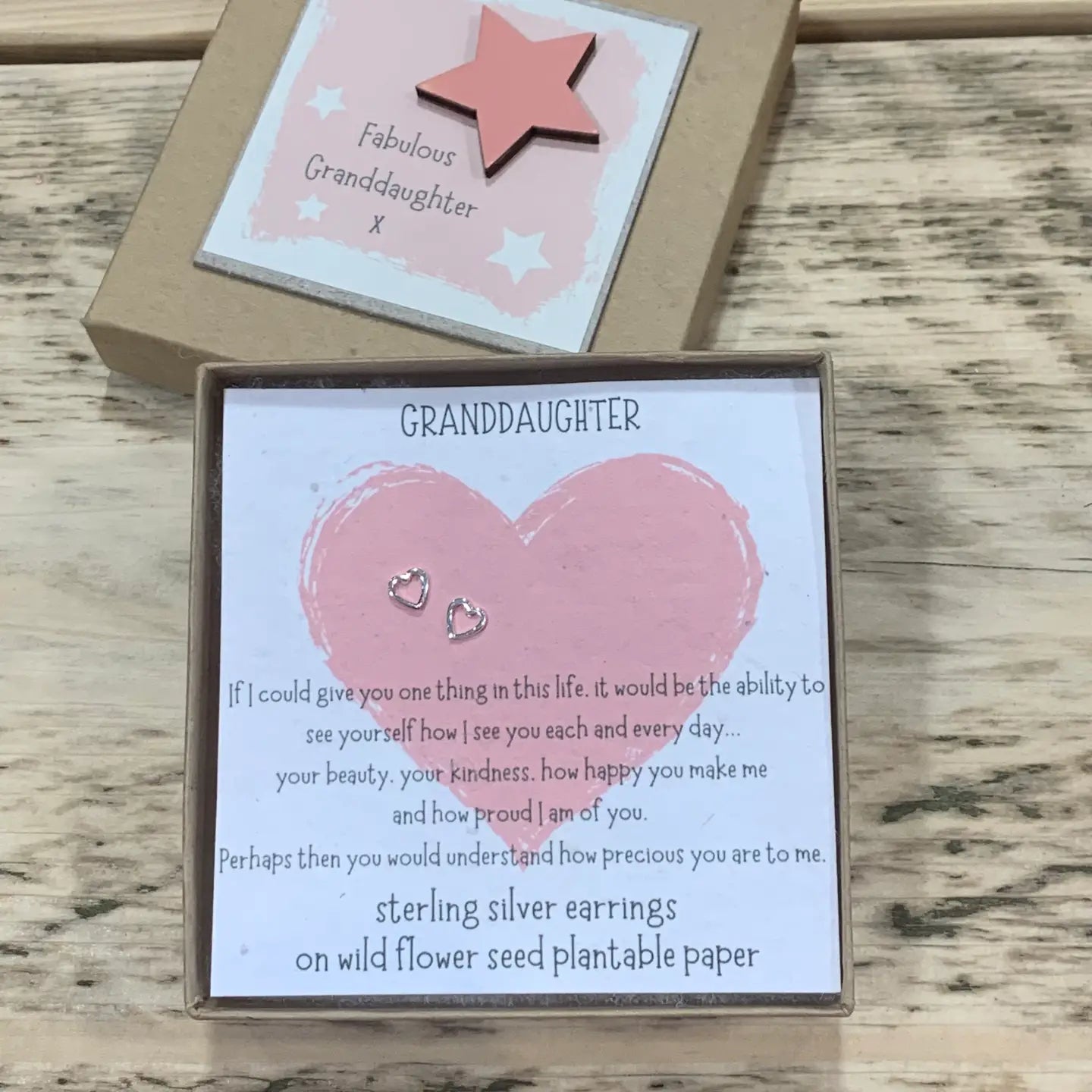 Sterling Silver Grandaughter Earrings
