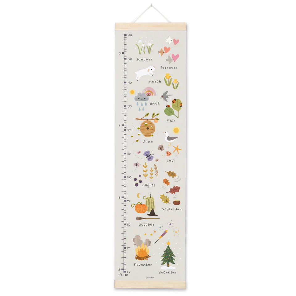 Months of The Year Canvas Height Chart