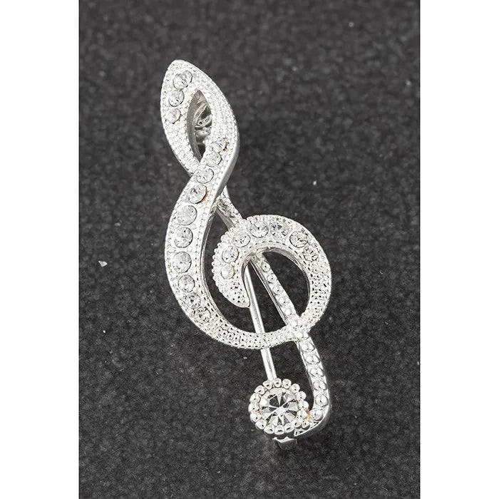 Music Note Treble Cleff Brooch