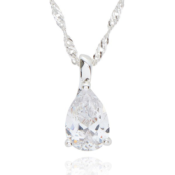 Pure Elegance Glam Teardrop Necklace