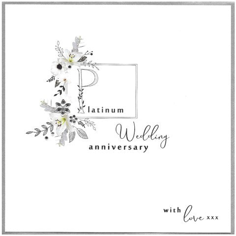 Platinum Anniversary Card