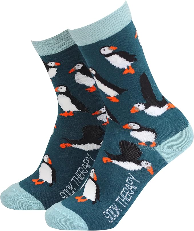 Puffin socks by Sock Therapy