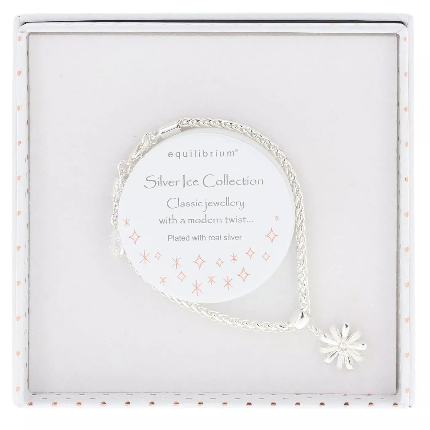 Silver Ice Silver Plated Daisy Loops Bracelet