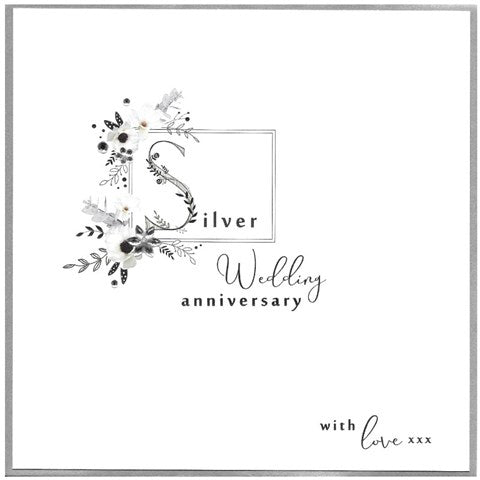 Silver Wedding Anniversary Card