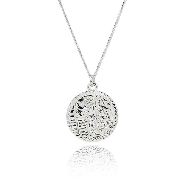 St Christopher Silver Plated Necklace