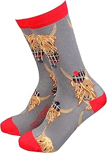 Tartan Highland Cow by Sock Therapy