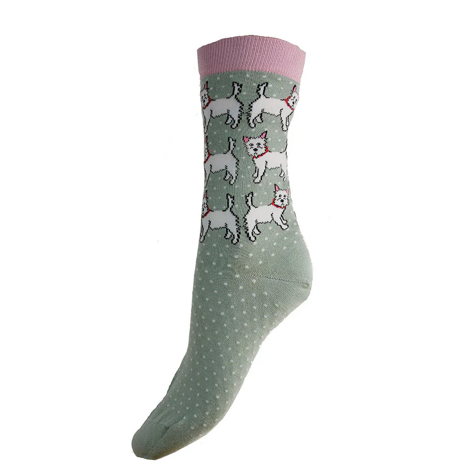 Westie Bamboo Socks by Gemjar