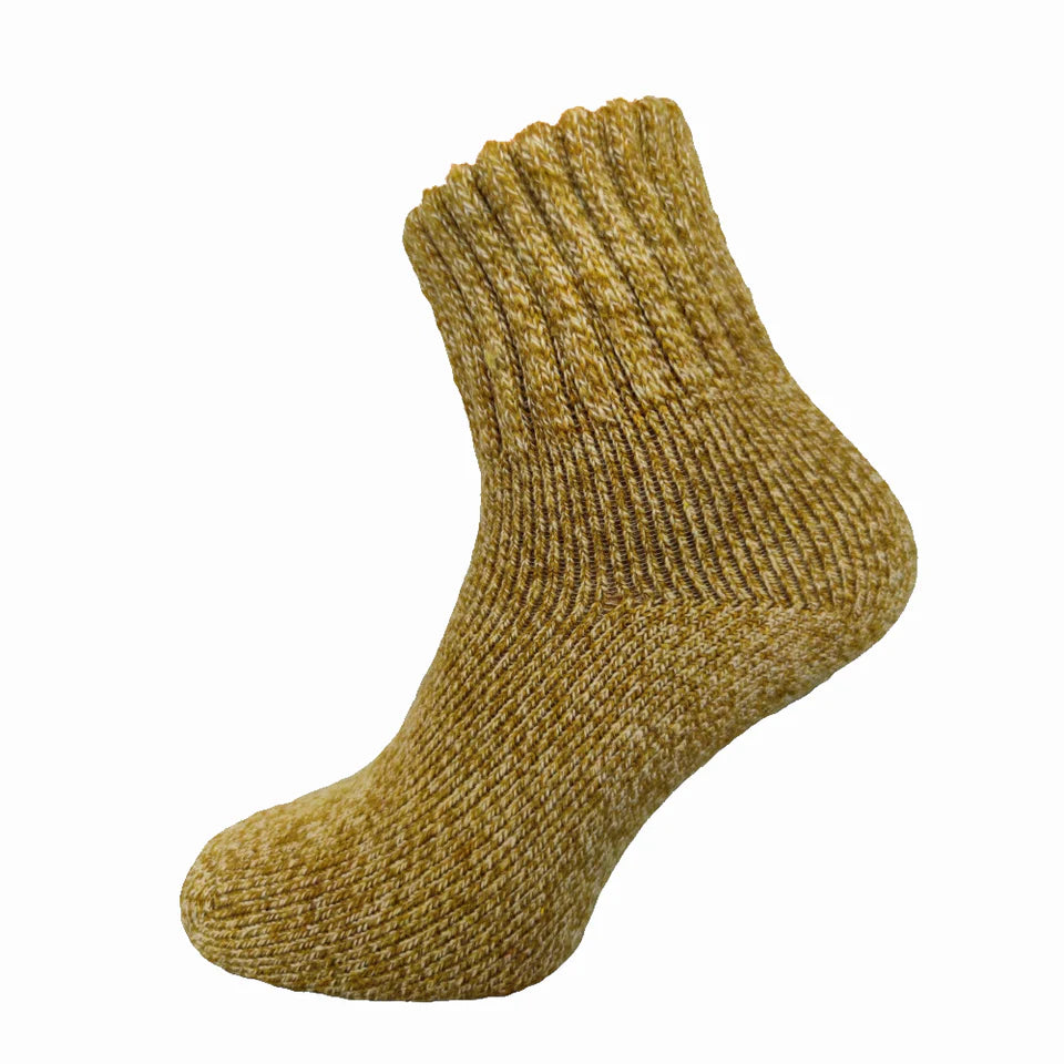 Yellow Wool Blend Socks