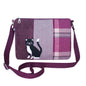 Cat Tweed Applique Crossbody Messenger Bag by Earth Squared