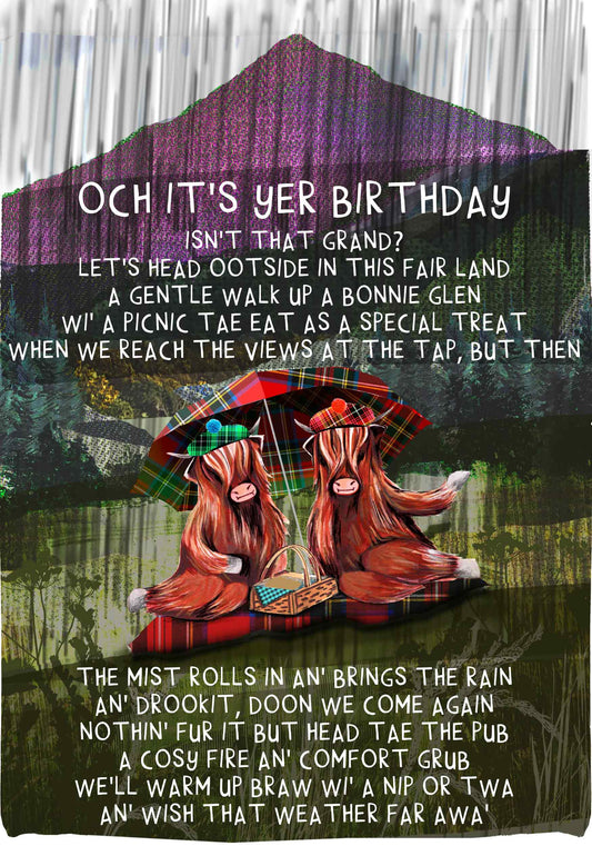 Birthday coos heain a picnic