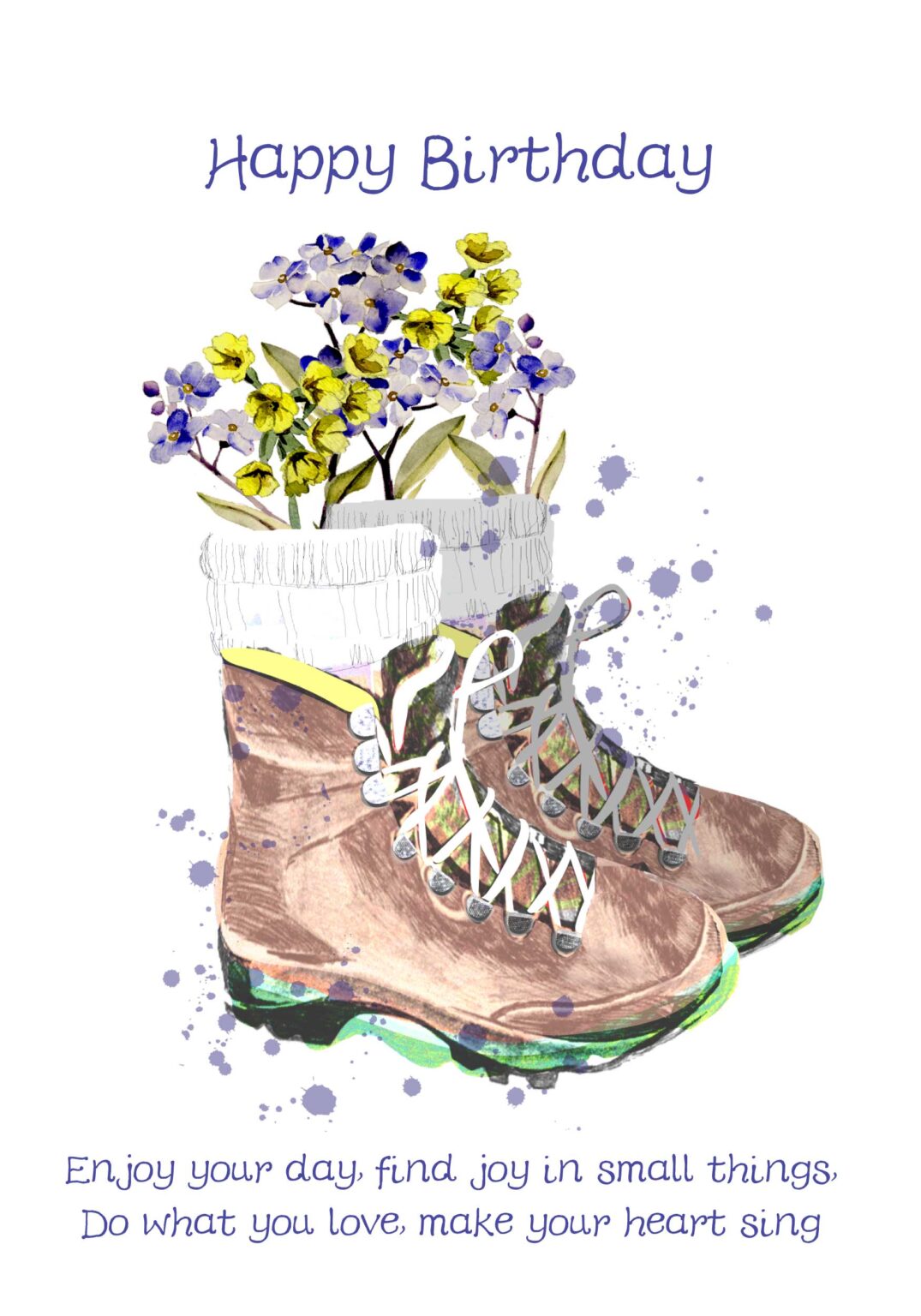 Birthday floral boots