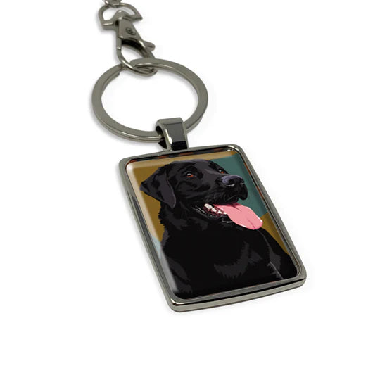Black Labrador keyring by Gerry Leslie