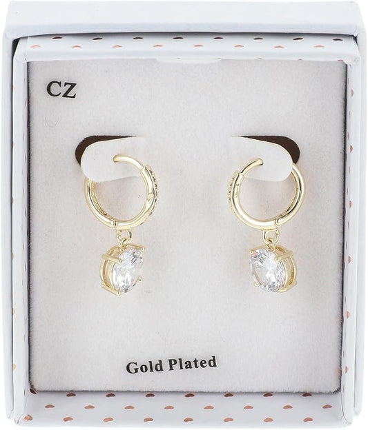 All That Bling Full Sparkle Gold Plated Earrings