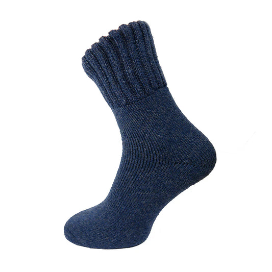 Blue thick wool blend Socks
