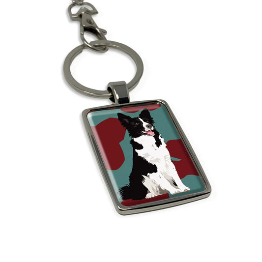 Border Collie keyring by Leslie Gerry