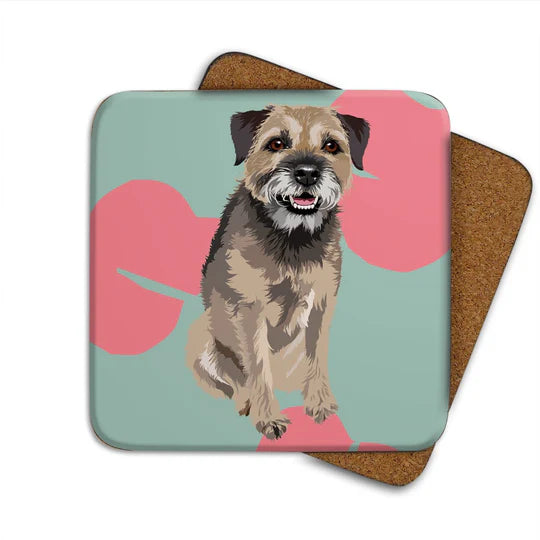 Border Terrier Coaster by Leslie Gerry