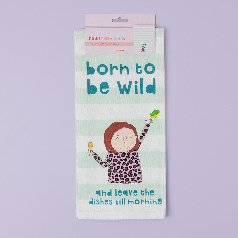 Born to be wild Tea Towel, By Rosie Made a Thing