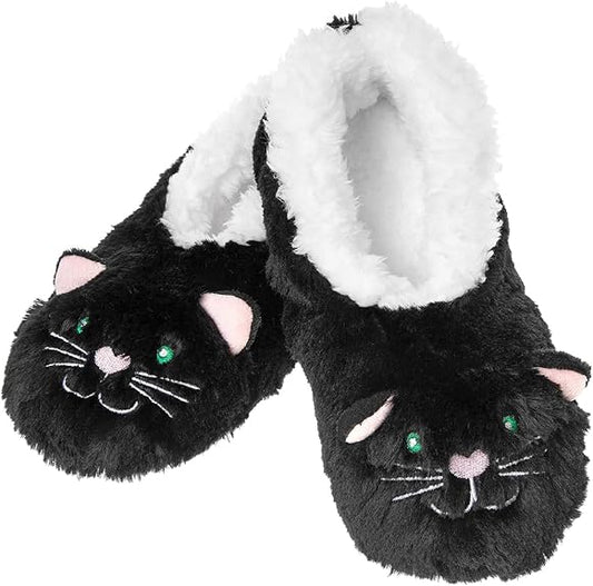 Cat Snoozies sherpa fleece slippers