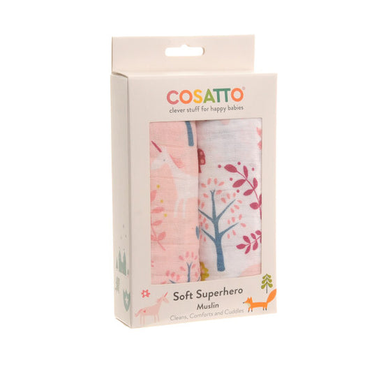 Cosatto Unicorn Garden Muslin Duo