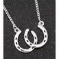 Country Horseshoes Silver Plated Necklace