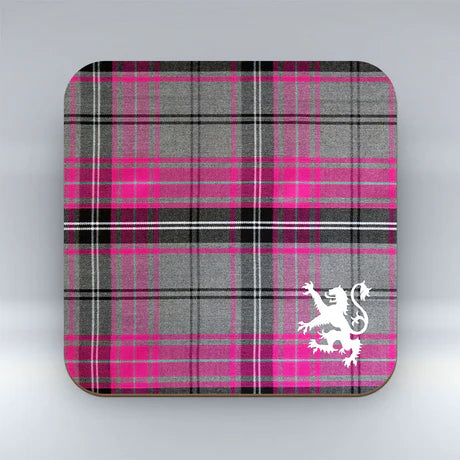 Dark pink & Grey tartan