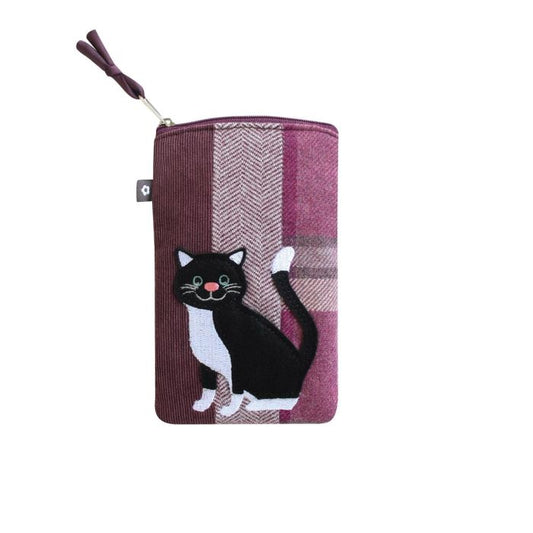 Earth Squared Applique Eye Glasses Case Cat