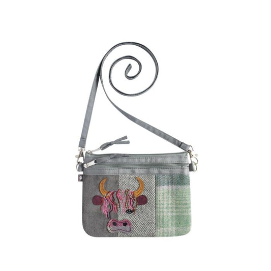 Earth Squared Cow Applique Pouch Bag