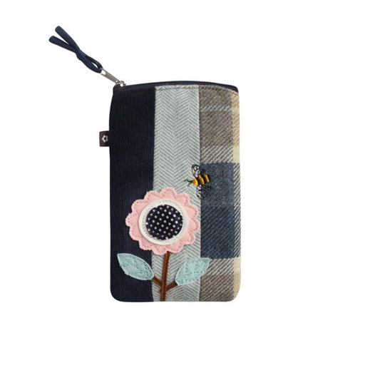 Earth Squared Applique Eye Glasses Case Flower