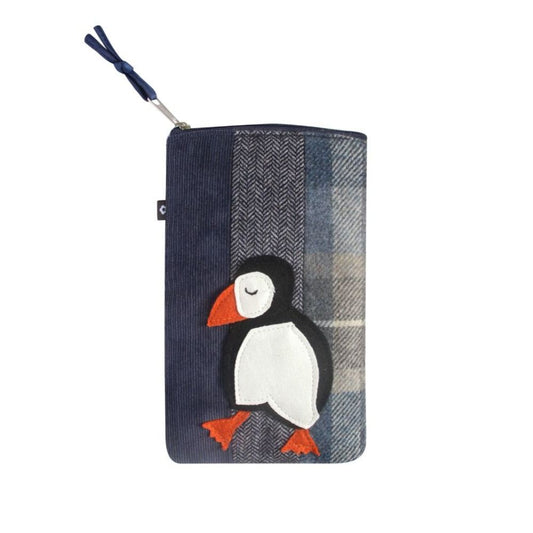 Earth Squared Applique Eye Glasses Case Puffin
