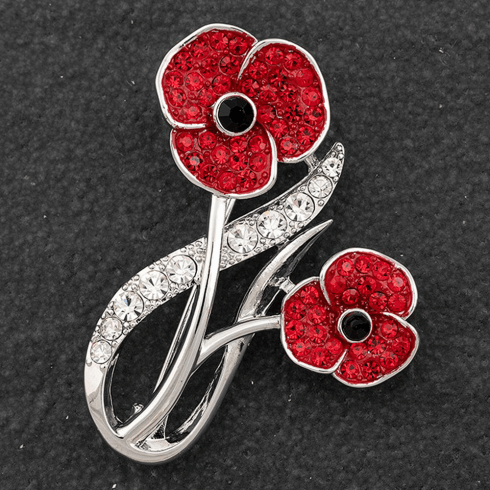 Elegant Poppies Brooch