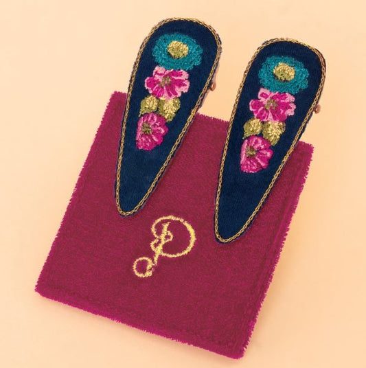 Floral Vintage hair clip By Powder
