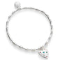 Glam Rox Starburst Silver Plated Bracelet