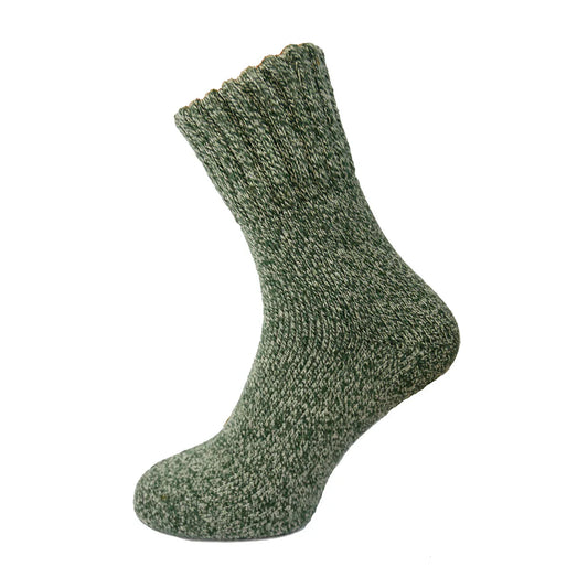 Green thick wool blend Socks