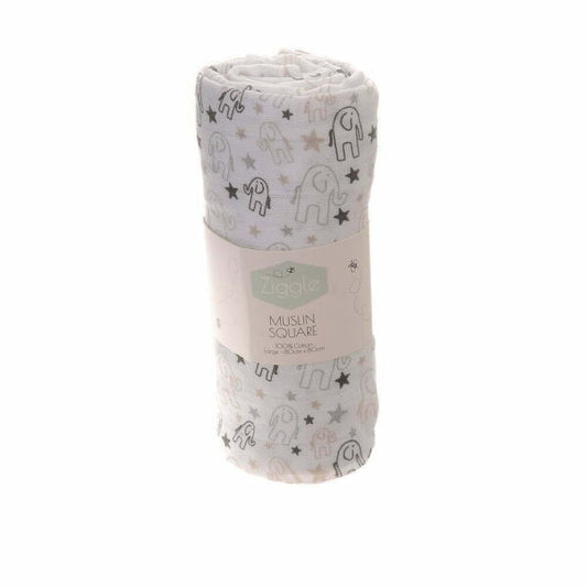Grey Elephant Muslin 100% Cotton