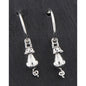 Hanging Cat Silver Plated Earrings