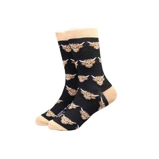 Highland Cow socks by Sock Therapy