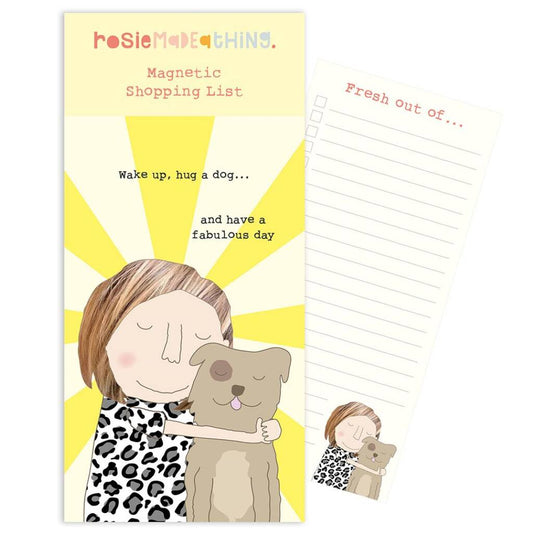 Hug A Dog Magnetic Shopping Pad by Rosie Made A Thing
