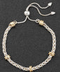Kiss Two Tone Modern Silver Plated Bracelet