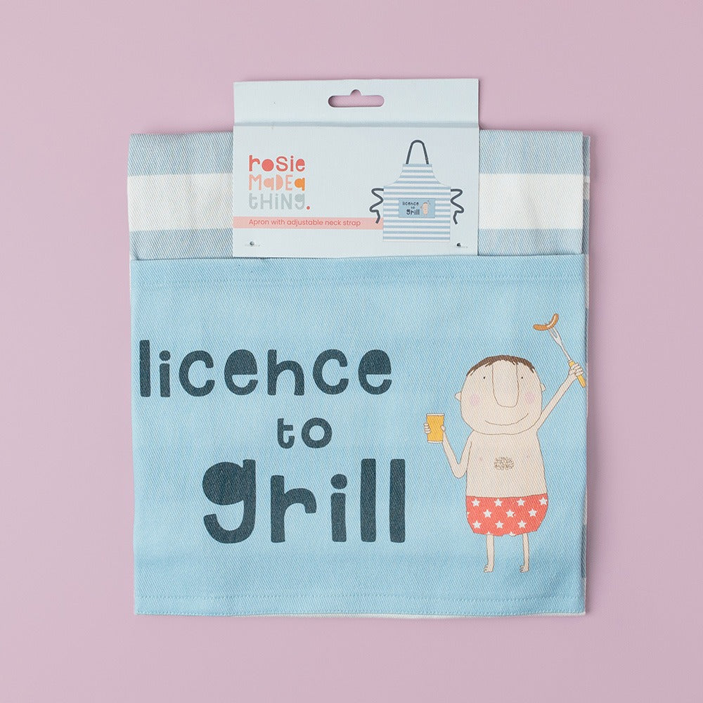 License to grill apron
