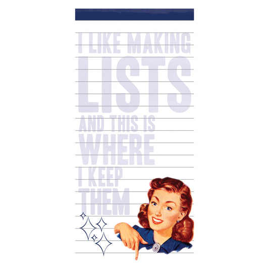 Don't Like Making Lists Magnetic Notepad