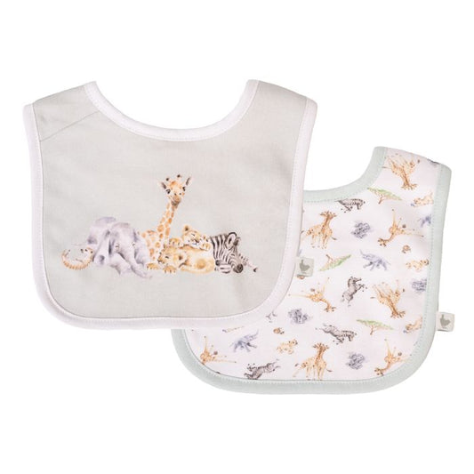 Little Savannah animal bib gift set by Wrendale Designs