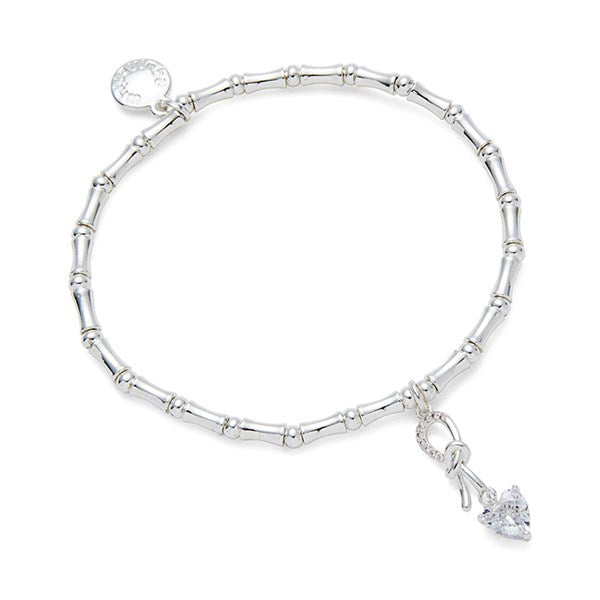 Love Knot Contemporary Silver Plated Bracelet